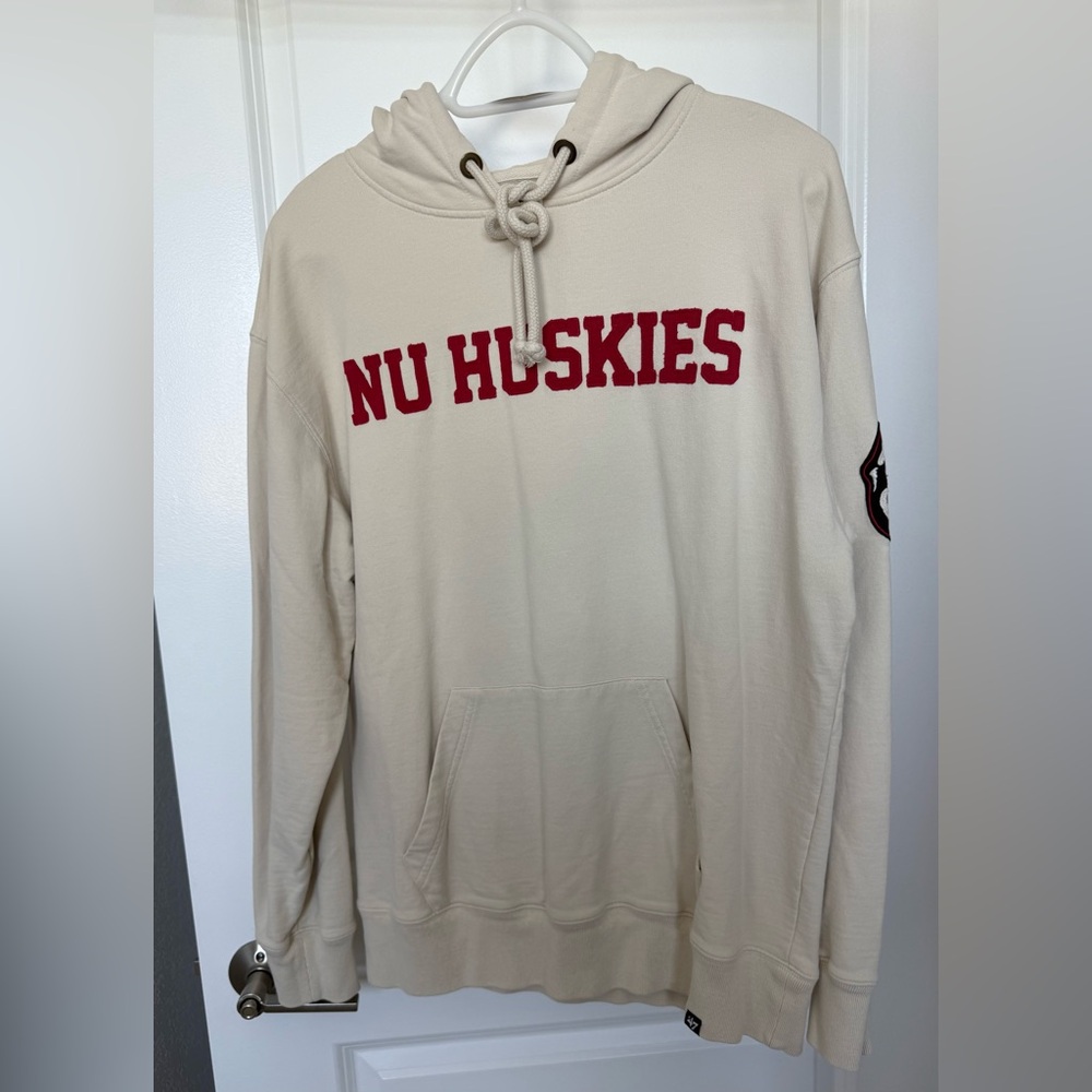 47 Brand Cream NU Huskies Hoodie - Unisex - like NEW